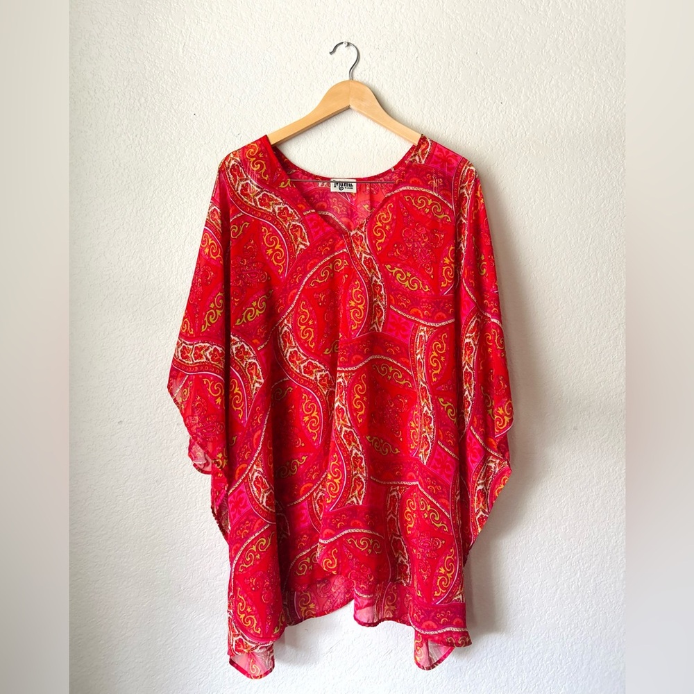 Show Me Your Mumu Peta Tunic in Katy Red Paisley Print Size Extra Large